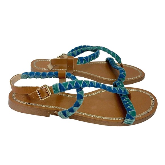 Vince Camuto Shoes - NEW Vince Camuto Raminta Sandals Flat Thong Braided Straps Velvet